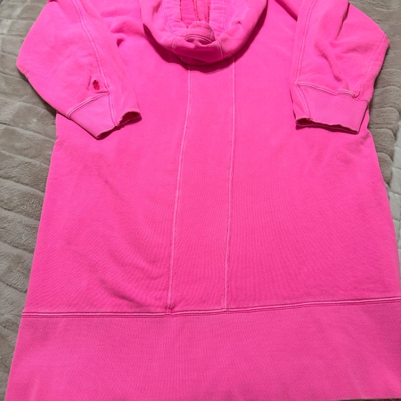 Free People Movement Spur of the Moment Solid Hoodie Midi Dress Sweatshirt Pink - Picture 15 of 16